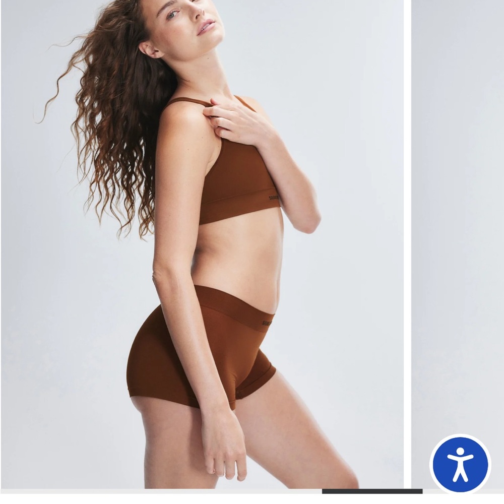 Savage x Fenty Seamless Boy Short Panty - Medium - Brown Sugar Nude - NWT